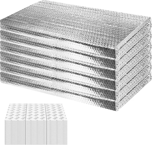 Miniatura 17 de Kit de paneles de aislamiento para puerta de garaje 8P, 0.24 pulgadas, papel de aluminio reflectante de doble burbuja, hoja de 0.236 in, escudo de 6