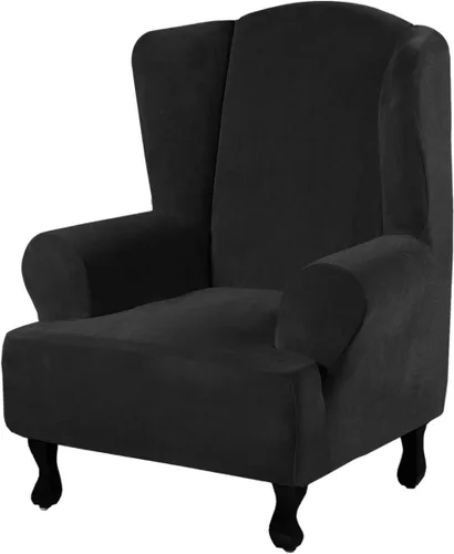 Miniatura 29 de H.VERSAILTEX Funda de terciopelo elástico para sillón, funda para sillón de 1 cojín para sala de estar, funda de muebles hecha de terciopelo grueso