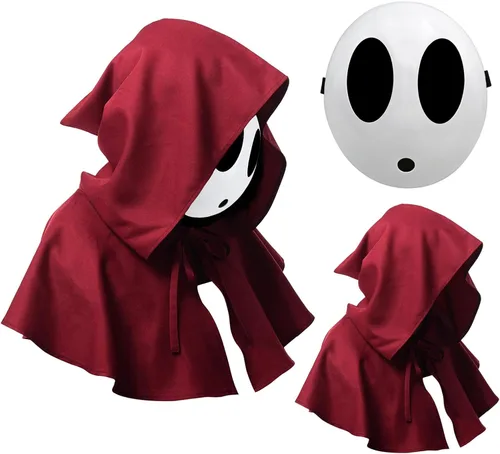 Miniatura 8 de Máscara de chico tímido, máscara de anime blanca, máscara de Halloween, máscara divertida para disfraz de Halloween, accesorios de cosplay Niña