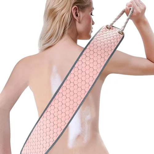 Miniatura 10 de Exfoliador de Espalda para Ducha, Exfoliador de Espalda de 38 Pulgadas de Largo con Dos Asas para Hombres y Mujeres con Acné, Limpiador Corporal