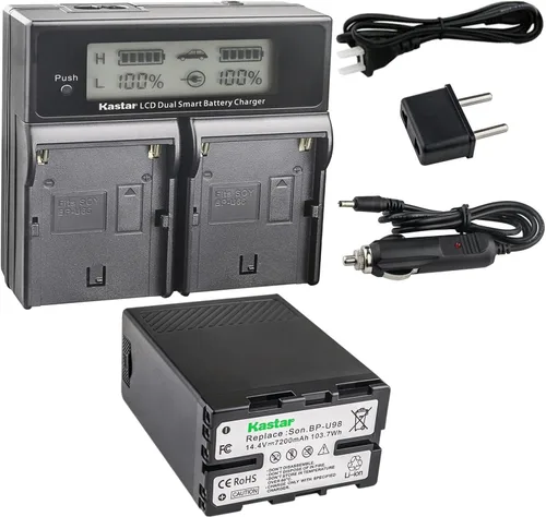 Miniatura 7 de Kastar BP-U100 AC LCD Cargador rápido dual compatible con Sony PMW-EX3 PMW-EX3R PMW-EX160 PMW-EX260 PMW-EX280 PMW-F3 PMW-F3K PMW-F3L XDCAM EX HD422