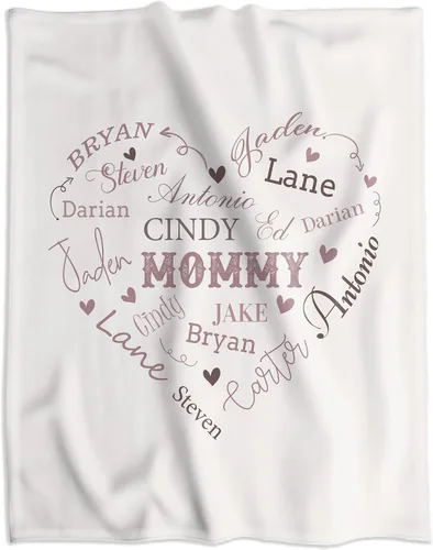 Miniatura 12 de Mantas personalizadas con el nombre, para bebés, niños y adultos, mamá, abuela, abuelo. Manta personalizada con tus nombres. Manta personalizada
