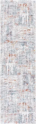 Miniatura 4 de SAFAVIEH Berber Shag Collection - Alfombra de pasillo, 2 pies 3 pulgadas x 6 pies, azul óxido y marfil, no desprende pelusa y de fácil cuidado, 1.25