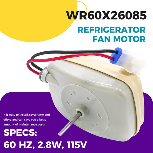 Miniatura 2 de WR60X26085 Motor del ventilador del evaporador del refrigerador apto para refrigerador eléctrico general WR60X20324 WR60X10244 WR60X10279 4396413