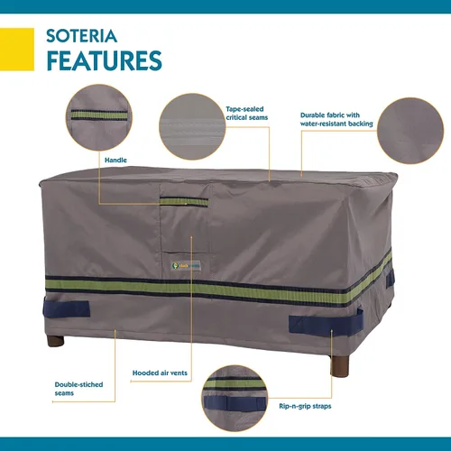 Miniatura 11 de DUCKCOVERS Soteria - Cubierta rectangular impermeable para hoguera de 56 pulgadas, cubierta para fogata al aire libre