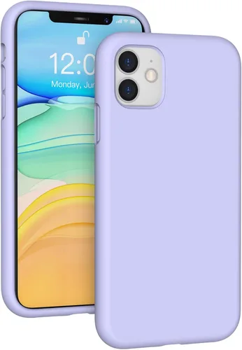 Miniatura 134 de Funda de silicona líquida compatible con iPhone 11 (6.1 pulgadas), cubierta de goma de gel de protección completa con forro de microfibra suave