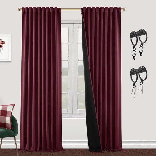 Miniatura 77 de SHINELAND Cortinas opacas cortas para ventanas de dormitorio, cortinas de baño, 45 pulgadas de largo