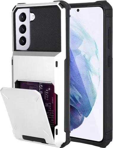 Miniatura 20 de Funda tipo cartera para Samsung Galaxy S22 Ultra con 4 ranuras para tarjetas de crédito a prueba de golpes, funda híbrida de protección reforzada