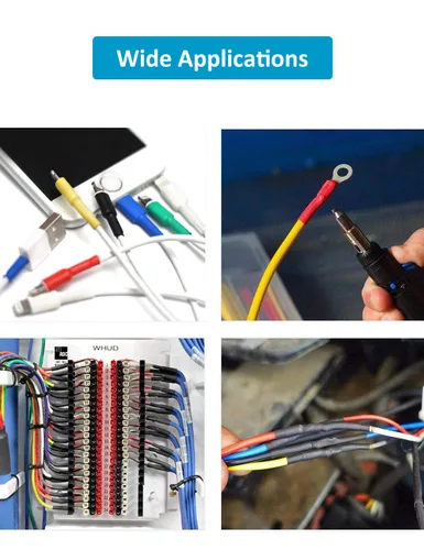 Miniatura 6 de innhom 400 tubos termorretráctiles, tubo termorretráctil, relación 3:1, forro adhesivo, juego de cables eléctricos, protección de aislamiento