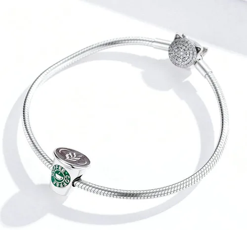 Miniatura 3 de Abalorio de plata de ley 925 con forma de corazón y corazón para pulsera Pandora