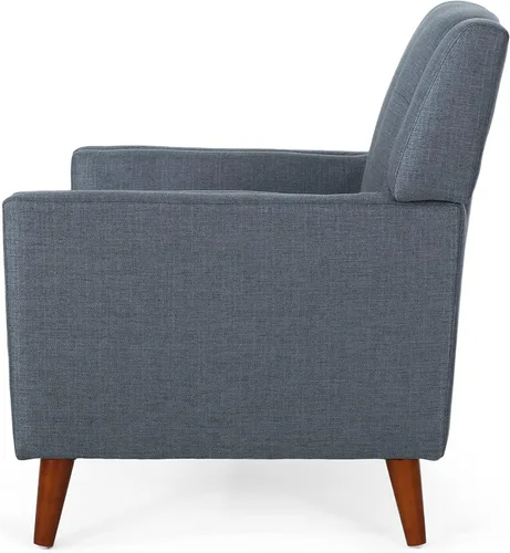 Miniatura 7 de Christopher Knight Home Evelyn Mid Century - Sillón de tela moderna, color gris oscuro, nogal