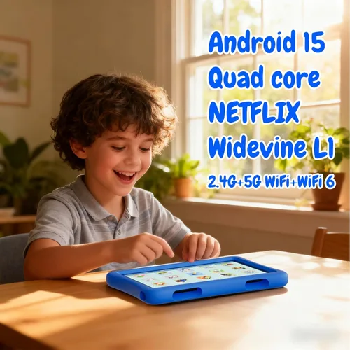 Miniatura 6 de ZZB Tableta para niños de 10 pulgadas, Android 15.0, 8 GB (3+5 extendidos) RAM 32 GB ROM (expandible a 1 TB) Cámara dual de 6000 mAh precargada