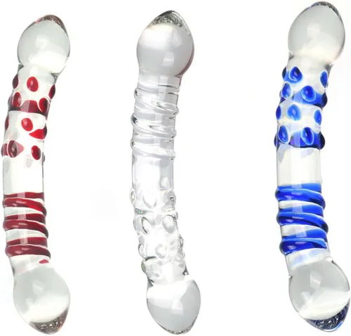 Miniatura 2 de Consoladores de cristal para hombre, consolador realista para el pene, cuentas de vidrio para el punto G, tapón anal anal, juguetes sexuales