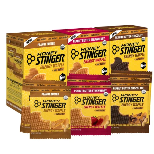 Miniatura 19 de Honey Stinger Gofre de Mantequilla de Maní Orgánica, Stroopwafel Energético para Ejercicio, Resistencia y Rendimiento, Nutrición Deportiva