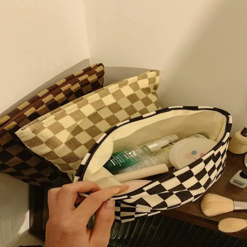 Miniatura 4 de SxoSyo Bolsas de cosméticos para mujer, bolsa de maquillaje grande, bolsa de viaje con cremallera, organizador de brochas de maquillaje para regalos