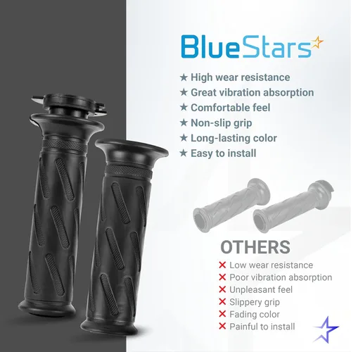 Miniatura 9 de BlueStars Durable 57110-29G02-291 & 57211-22D02-291 - Agarres de mano para motocicleta, compatibles con Suzuki GSX-R600 GSX-R750 GSX-R1000 AN400