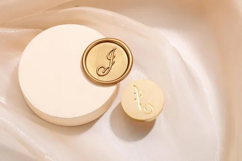 Miniatura 5 de Yoption - Sello de cera con diseño de letra del alfabeto y cabeza de latón retro, sello clásico