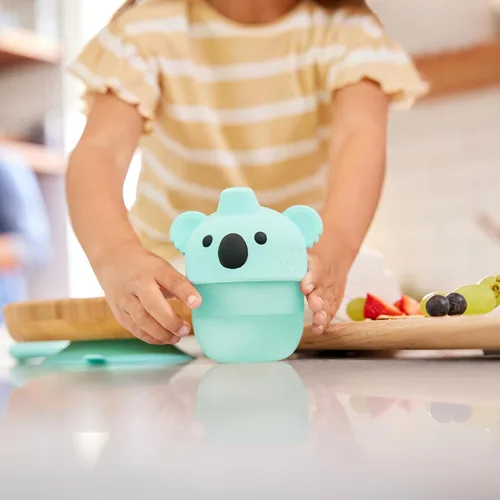 Miniatura 4 de Munchkin Koala - Taza para beber para niños pequeños y bebés de 9 meses en adelante, suave al tacto, a prueba de derrames, 8 onzas, menta