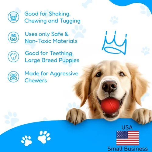 Miniatura 2 de Juguetes de cuerda para perros XL para masticadores agresivos – Pelota grande para perros grandes y medianos – Beneficios de rescate de perros sin