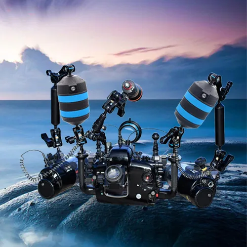 Miniatura 2 de Brazo flotante de flotabilidad, soporte de buceo DIVTEK con soporte de bayoneta Nauticam, ligero mejorado para cámara subacuática, bandeja de cámara