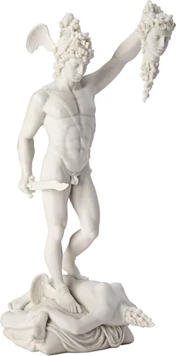 Miniatura 3 de Design Toscano Perseo WU72918 - Estatua de dioses griegos de Medusa, 12 pulgadas, color blanco