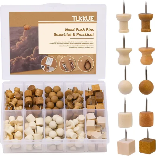 Miniatura 9 de TLKKUE Clips de empuje para tablero de corcho, 50 pines transparentes decorativos para el pulgar para tablero de corcho, fotos, documentos, dibujos