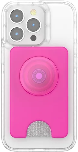 Miniatura 3 de PopSockets Cartera de teléfono con agarre expandible y anillo adaptador para MagSafe, soporte para tarjetas de teléfono, compatible con carga Magenta