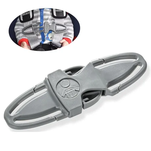 Miniatura 8 de Clip universal para arnés de pecho para asiento de automóvil para niños, cochecito, artículos esenciales para bebés, accesorios para asiento de gris