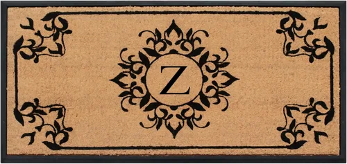 Miniatura 31 de A1HC - Tapete de puerta con monograma de fibra de coco natural para puerta delantera, 24 x 48, felpudo duradero tratado anti-desprendimiento