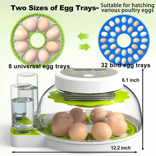 Miniatura 3 de Incubadoras DEZHXHE para incubar huevos, incubadora de huevos de gallina con giro automático de huevos, control de temperatura y pantalla