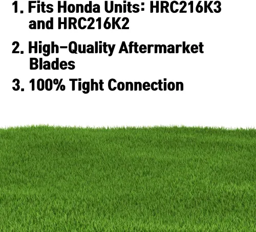 Miniatura 7 de All That Garden Cuchilla de repuesto para cortacésped, compatible con Honda HRC216K2 / 72511-VK6-000, 72531-VK6-010 (juego)