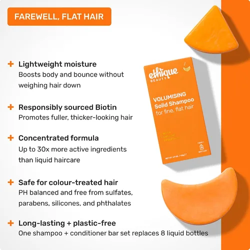 Miniatura 2 de Barra de acondicionador voluminizante con biotina para cabello fino y fino, sin plástico, vegano, libre de crueldad, 2.12 oz