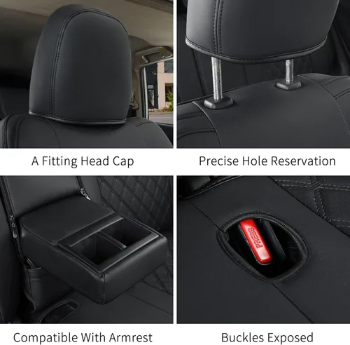 Miniatura 5 de GIANT PANDA Fundas de asiento para Rav4 con ajuste personalizado para Toyota RAV4 2019 2020 2021 2022 2023 2024 Adventure, TRD-Off Road, accesorios