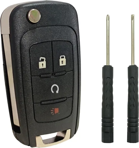 Miniatura 11 de Carcasa de repuesto para llavero compatible con Chevrolet Chevy Equinox Sonic GMC Terrain, control remoto de entrada sin llave para llave de coche
