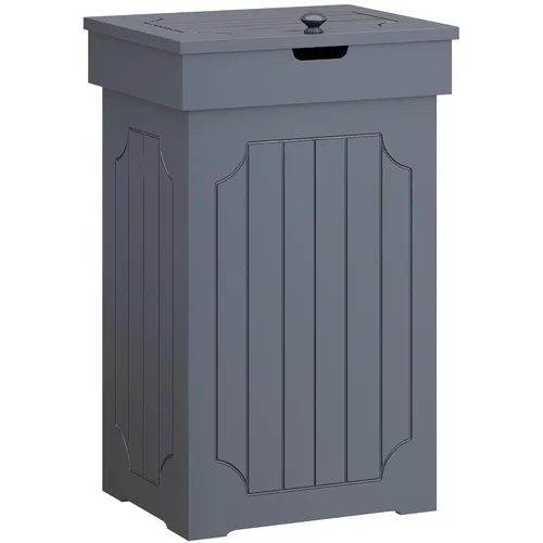 Miniatura 10 de Home-Like cubo para basura de madera con tapa, de 13 galones, ideal para basura reciclable, de 16” de ancho x 13” de profundidad y x 26.5” de alto.