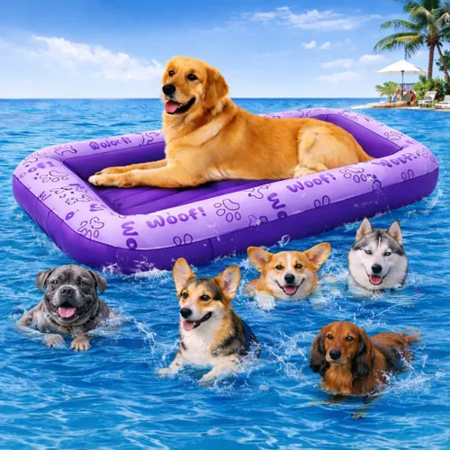 Miniatura 9 de Schwimmer Flotador de piscina prémium para perros grandes, seguridad mejorada, comodidad premium, diseño versátil, flotadores para perros para Azul