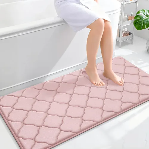 Miniatura 174 de OLANLY Alfombra de Baño de Espuma Viscoelástica de 24 x 16 pulgadas, Ultra Suave y Absorbente, Alfombras de Baño Antideslizantes, Cómodas, Lavables