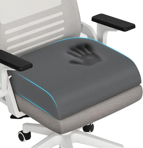 Miniatura 23 de TranquilRelax - Cojín grande para asiento de espuma viscoelástica para largas horas de sentado en silla de oficina, asiento de coche, almohadilla