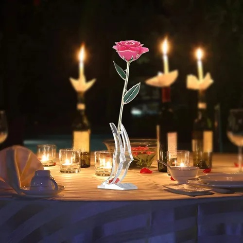 Miniatura 6 de Ejoyous Regalo de rosa para el día de la madre para mamá, rosa sumergida en oro de 24 quilates chapada en oro real preservada para siempre con Rosa