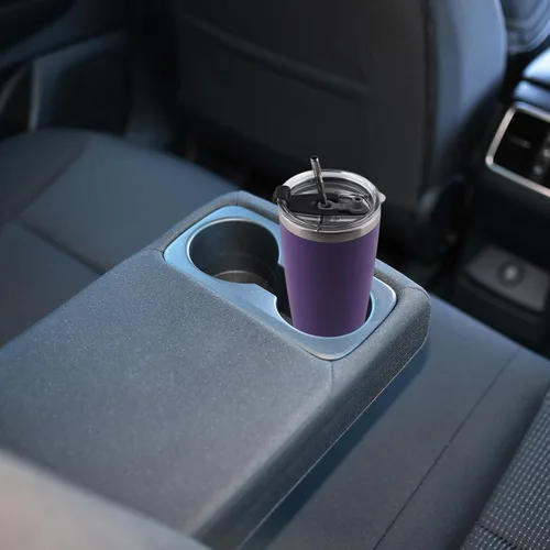 Miniatura 6 de Vaso de 20 onzas con tapa, vasos de acero inoxidable a granel, vaso aislado al vacío de doble pared para café de viaje, vaso con recubrimiento