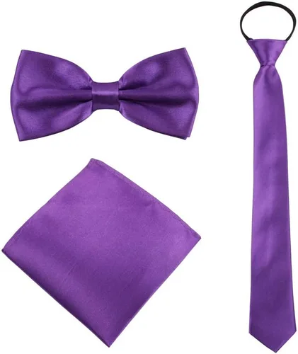 Miniatura 8 de Corbata cuadrada de bolsillo para niños - Juego de 3 piezas para niños con corbata de boda Praty