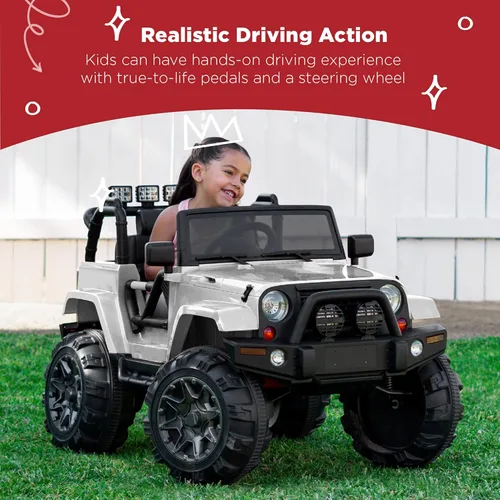 Miniatura 2 de Best Choice Products Camión de paseo para niños de 12 V, auto de juguete a batería con suspensión de resorte, control remoto, 3 velocidades, luces