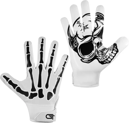 Miniatura 3 de Glorious Traders Adult & Youth Football Gloves - Ultimate Performance Booster with Super Sticky Grip Blanco
