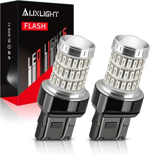 Miniatura 10 de AUXLIGHT Bombillas LED estroboscópicas y traseras de freno 1156 7506, color rojo, 320 % más brillante, 1141 1003 BA15S 1156A, bombillas LED