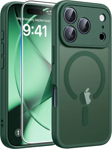 Miniatura 16 de FNTCASE Funda para iPhone 13 Pro: Fundas magnéticas translúcidas mate delgadas con protector de pantalla de vidrio templado