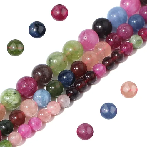 Miniatura 15 de Cuentas de Cristal de Amatista Natural de 8mm Morado Pulidas Redondas Suaves Piedras Preciosas Curativas para Hacer Joyas 15 Pulgadas