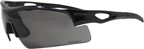 Miniatura 2 de TITUS G20 Gafas de seguridad para todos los deportes, protección para motocicletas, compatibles con ANSI Z87+ Marco negro - Lente ahumado - Con bolsa