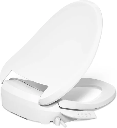 Miniatura 12 de Kohler PureWash E525 - Asiento de inodoro con bidé alargado, blanco, agua caliente, tapa de cierre silencioso, varita autolimpiante, presión de agua