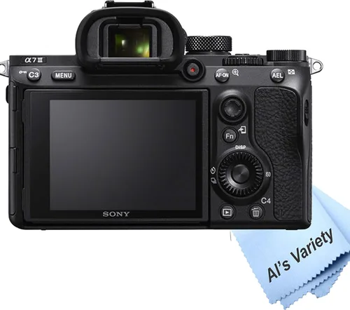 Miniatura 4 de Sony Cámara sin espejo A7 III con tarjeta de velocidad extrema de 1.102-2.756 in + 128 GB, agarre en U, micrófono, luz de video LED, batería