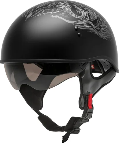 Miniatura 6 de GMAX HH-65 Naked DOT aprobado medio casco para motocicleta, ciclomotor, scooter y más